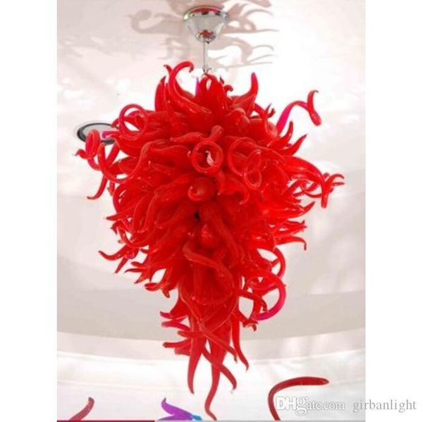 

italy designed red murano lamp chandelier light home decor hand blown glass pendant lamps modern art chandeliers