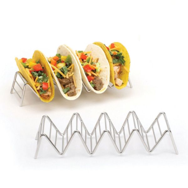 

largest supplier taco holder stainless steel taco stand mexican food rack shells 1-4 slots