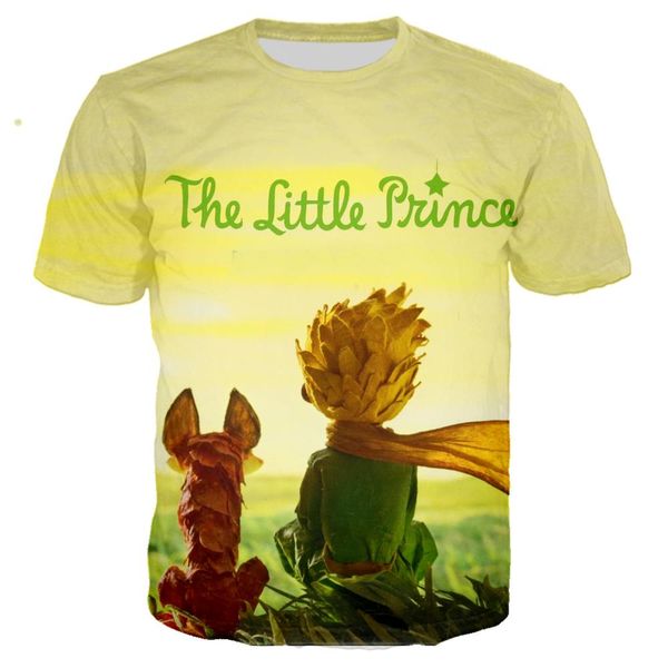

new fashion mens / womans the little prince t shirt summer style funny 3d print casual t-shirt plus size aa0263, White;black