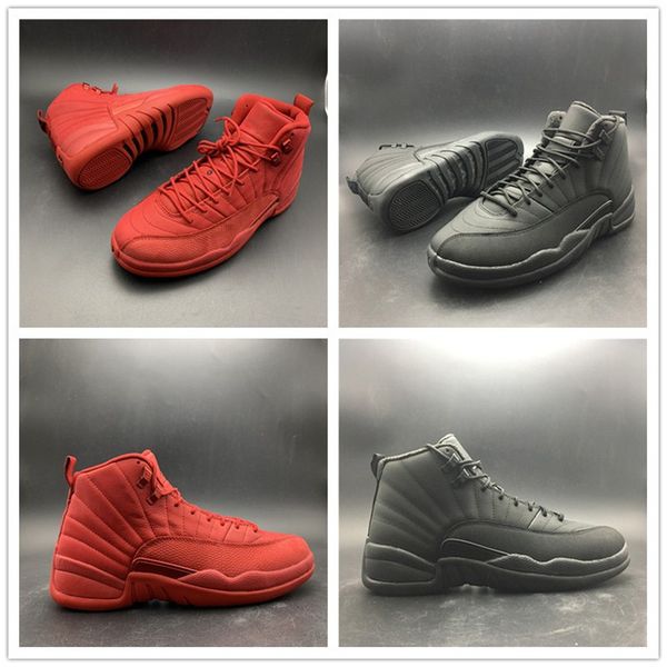 

TOP Bulls WNTR Basketball Shoes 12s All Red Black Christmas Gifts Fahion Designer Brand Mens Athletic Trainer Mens Sneakers