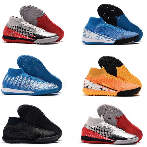 

2019 mens soccer shoes neymar indoor soccer cleats mercurial superfly 7 vii 360 elite ic tf grass spike soccer shoes us6.5-11