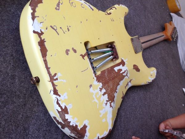

Handwork relic electric guitar fingerboard alder body guitarra guitar