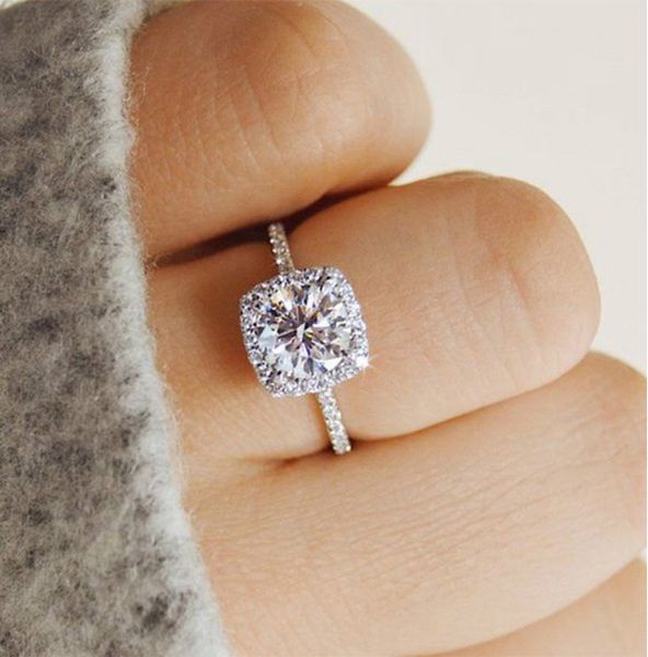 

zhenrong wish selling 18k white gold plated eight heart eight arrow simulation diamond engagement ring selling jewelry in europe and, Golden;silver