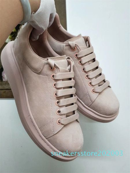 

men designer shoes 100% suede leather grey green black platform oversized sneakers women fashion lace-up trainers wedding shoes s03