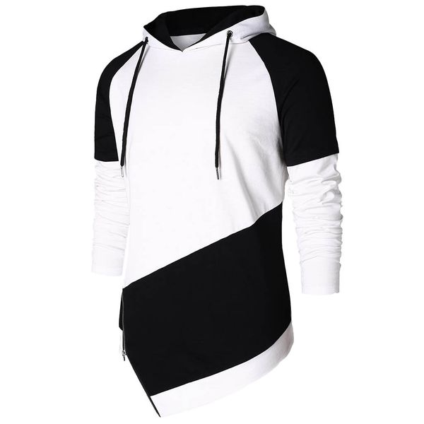 

new casual hoodies white black sports sweatshirt hip hop long sleeve men women spring autumn hoodies