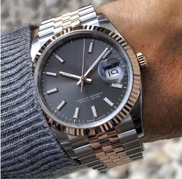 

coupon new 41mm blue black watch stainless steel clasp automatic movement 2813 mechanical watch men big president desinger mens watches, Slivery;brown