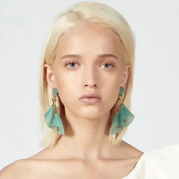 

lady trendy pinky color drop dangle earrings wholesale charm statement earrings for women cute fashion jewelry, Silver