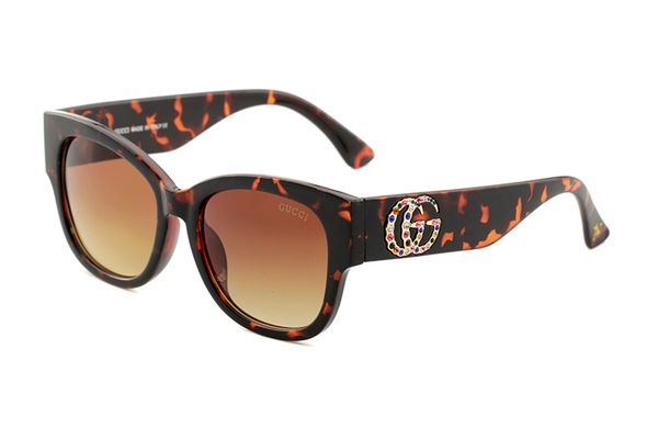 

new fashion sunglasses for man woman erika eyewear designer brand sun glasses matt leopard gradient uv400 lenses 218, Black