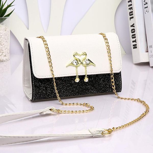 

women cross body bags wholesale ladies sequins chain shoulder bag new fashion small flap sister totes