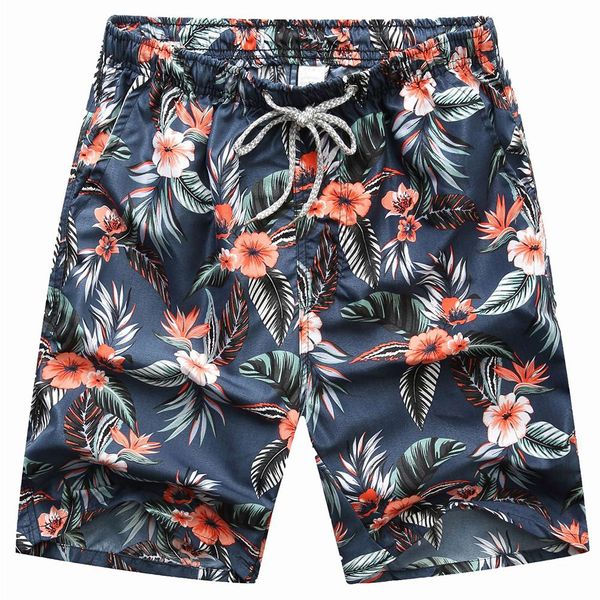

missky new seobean floral mens board shorts men beach swimsuit short male bermudas beachwear bathing suit quick dry, White;black