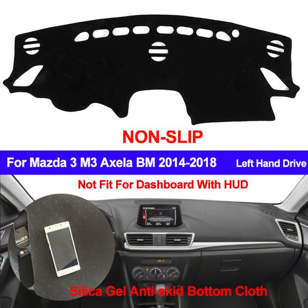 

taijs car dashboard cover silicone non-slip for 3 m3 axela bm 2014 2015 2016 2017 2018 auto dash mat sun shade anti-uv