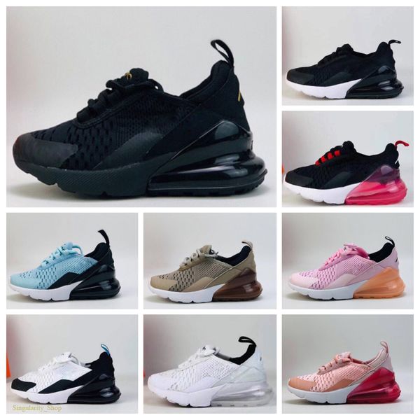 

kids baby air cushion sneakers girls youth running shoes bred p blue triple white black punch boys max sports trainers