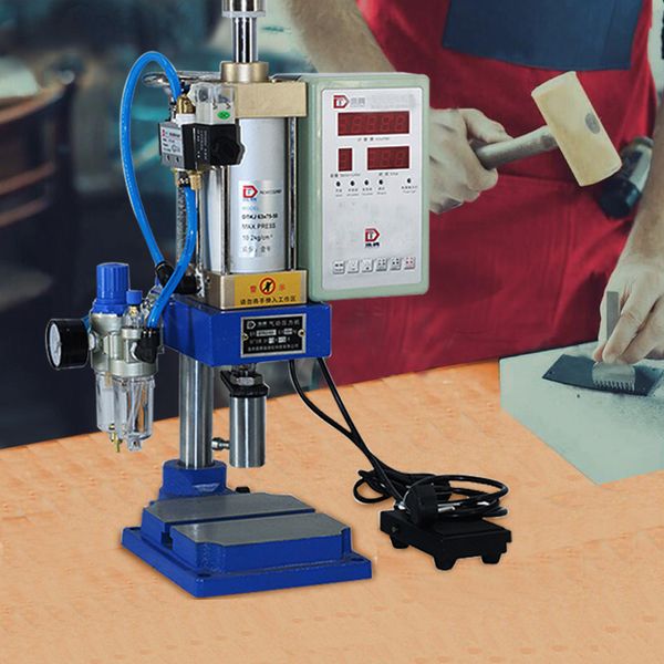 

110v / 220v manual pneumatic press with controller punch machine small adjustable force 200kg pneumatic punch