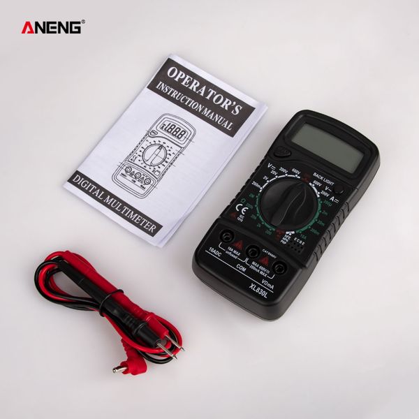 

aneng xl830l digital multimeter esr meter testers automotive electrical dmm transistor tester capacitance meter