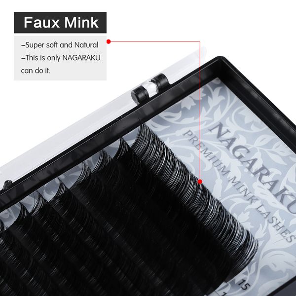 

16 lines 7~15mm mix length faux mink full size false eyelashes individual volume eye lashes makeup extension tools c/j/b/d curl