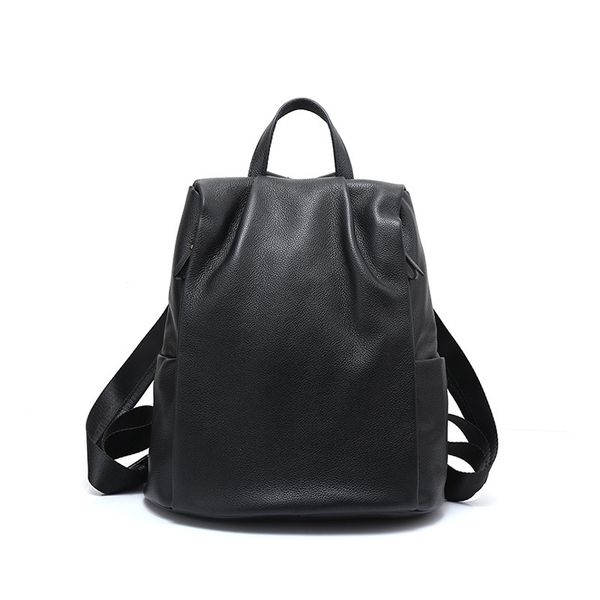 

2020 new shoulder bag leather female bag fashion anti-theft travel backpack female first layer cowhide