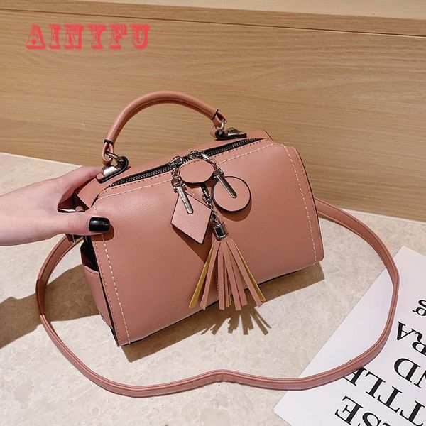 

girl handbag 2020 new female fashion simple small square bag korean tide tassel women shoulder messenger bag b805