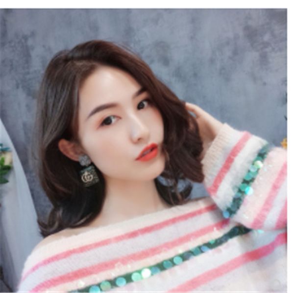 

2020fashion pearl brand designer retro letter earrings women stud 1earring girl jewelry necklace bracelet ring of gift, Silver