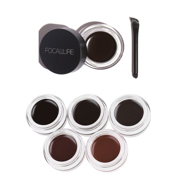 

1pc fashion cosmetic s easy to makeup beauty waterproof long lasting eye brow eyeliner gel cream with brush