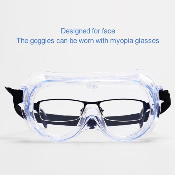 

2020 outdoor safety glasses eye protection anti-fog anti-dust adjustable transparent goggles
