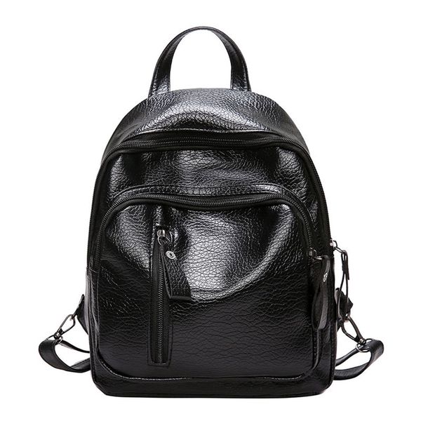 

fashion vintage pu leather backpacks for women bookbag women multifunction backpack school college female girls bagpack