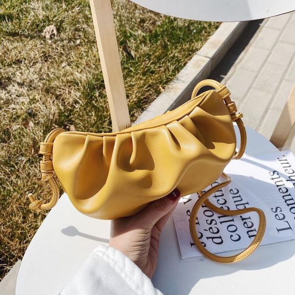 

2020 new fashion women cloud dumplings messenger bag retro cloud shape female cross-body shoulder bag handbag clutch