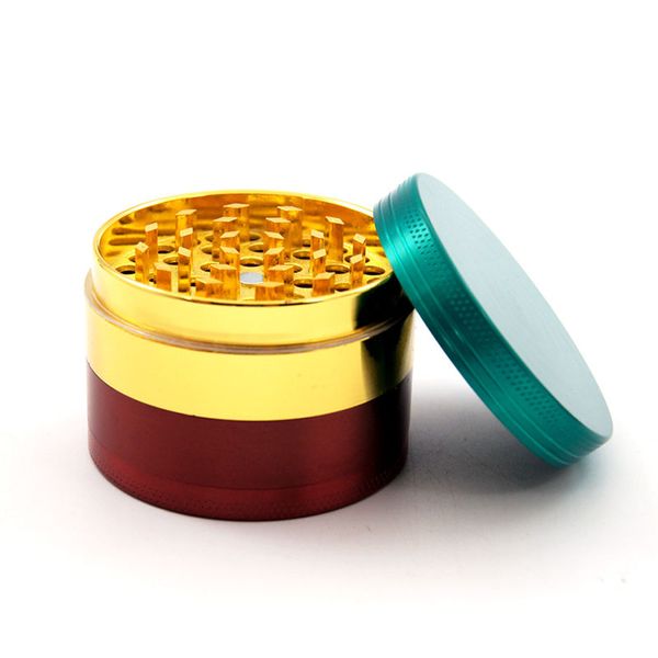

grinder colorful herb grinders 55mm 4 layer metal ginder zicn alloy smoke grinding machine tobacco crusher grinding