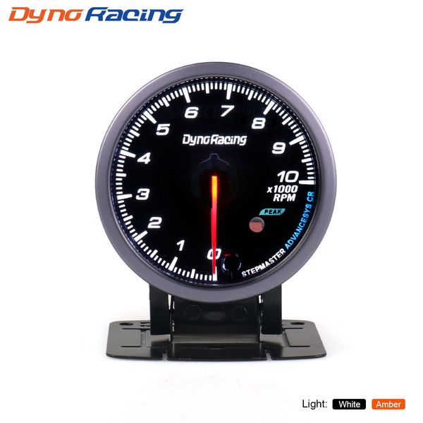 

dynoracing 60mm тахометра 0-10000 обороты калибр black face с whiteamber освещения rpm колеи метр автомобиля bx101476