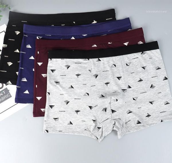 

fashion solid color underpants casual comfortable breathable mens clothing summer printed boxers underpants mens, Black;white