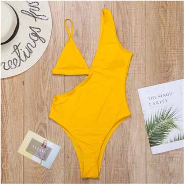 

womens brand swimwear summer fashion one-piece solid color womens new 2020 bikini selling lady beachwear luxury swimsuits, White;black