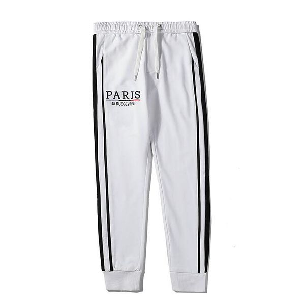 Calças jogger de luxo dos homens marca cordão calças esportivas alta moda preto branco cores listra lateral designer joggers284k