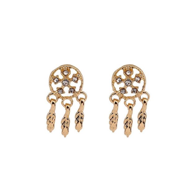 

творческий золотой богемия национальность индийский перо ловец снов ловец снов падение мотаться серьги для женщин ювелирные изделия высокого, Golden