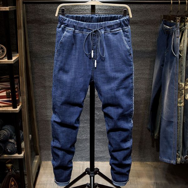 

весна denim комбинезон мужской личности casual большой размер 46 48 брюки шаровары черный 7xl 6xl жан мужчины брюки марка, Blue