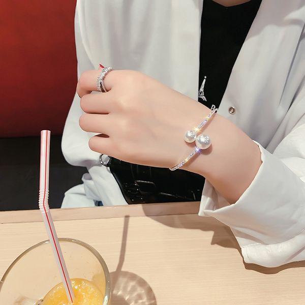 

fashion super flash pearl bracelet women's braceletsbbangle collar jewelry br-32, Black