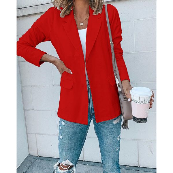 

autumn womens slim office lady cardigan long sleeve turn down collar casual jacket coat women suit sj3962y, Black;brown