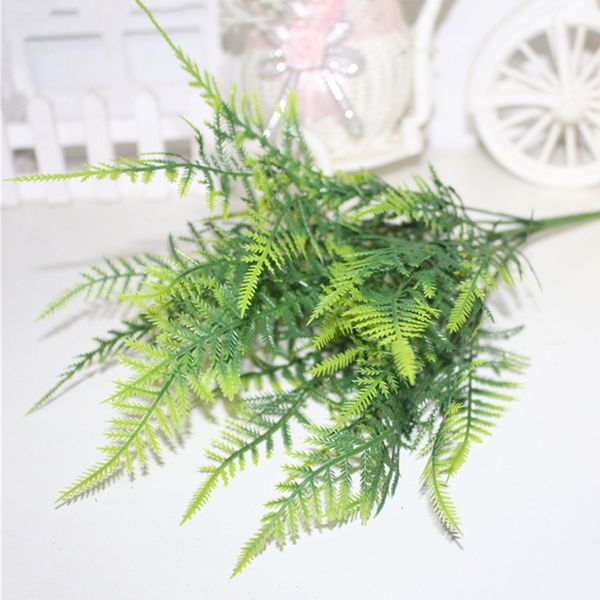 

plastic green plants 7 stems artificial asparagus fern grass bushes flower home office deor decorative plant fake tree