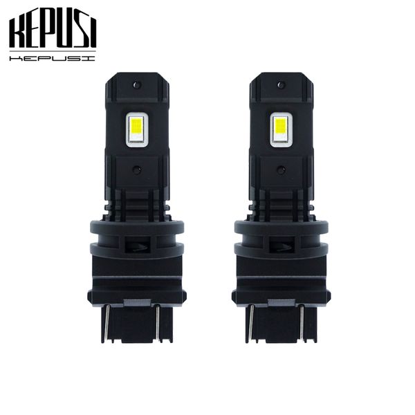 

2x t25 3157 led signal bulb p27w p27/7w led t25 3156 for auto turn signal brake backup reverse light 3157 white 6000k
