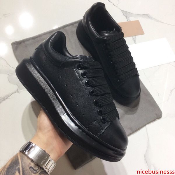 

2019 designer sneakers casual shoes for women and men lace up genuine leather flat casual shoes black red pink sneakers