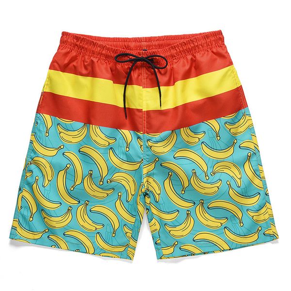 

new men's sport hawaiian beach short pants lined pants swim trunk quick-drying movement surfing shorts swimwear for male, White;black