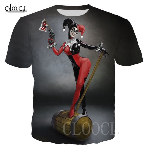 

Actor Harley Quinn Clown T-shirt Casual Fashion Pullover 3D Print Summer Short Sleeve Oversized T Shirt Men Women Hip Hop Shirt