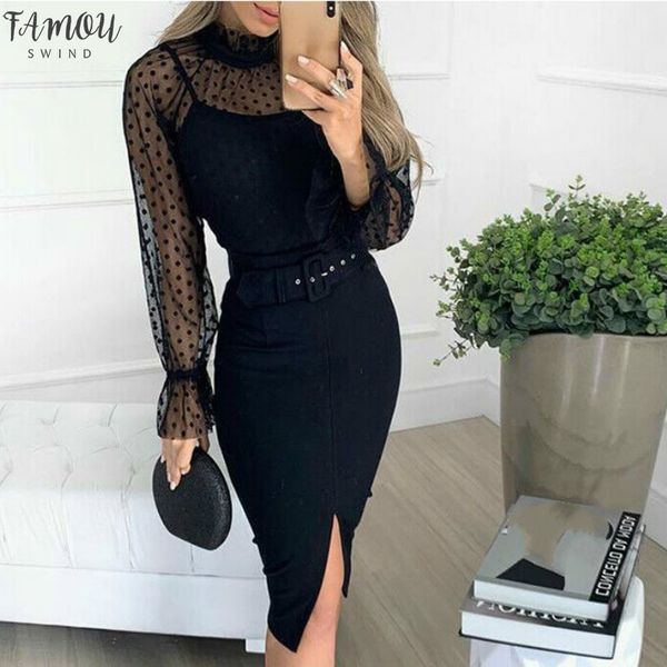 

women vintage bodycon knee-length casual sleeveless strap evening party club clubwear dress, Black;gray