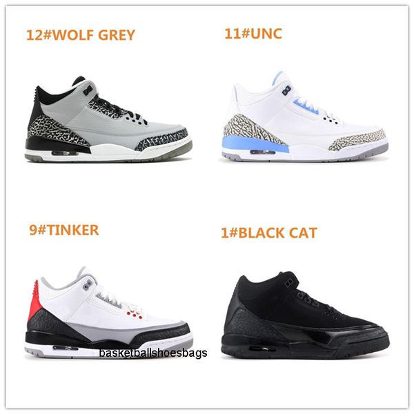 

unc men fashion brand 2020 basketball shoes 3s animal instinct 2.0 knicks rivals black cement jumpman sport designer sneakers