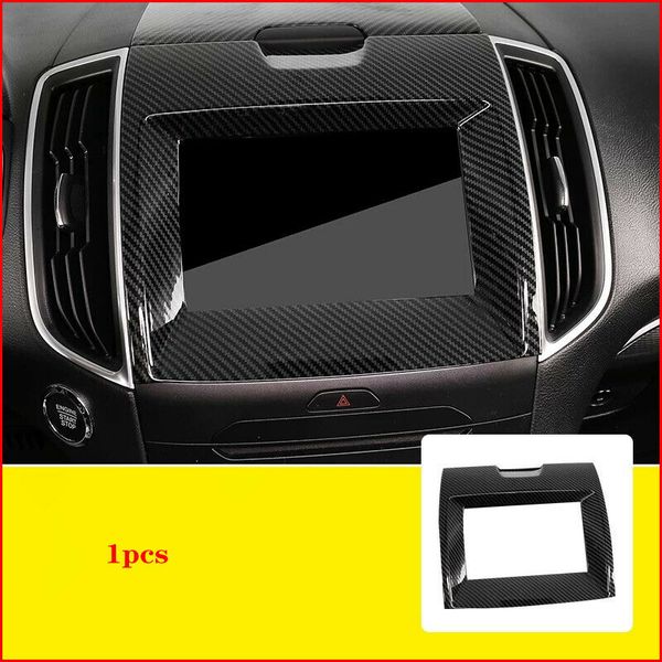 

for ford edge 2015-2019 carbon fiber interior gps navigation panel cover trim
