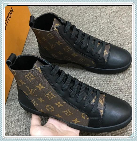 

men shoes fashion luxury phantom kick$ mid-mixed materials leather mens shoes casual vintage size 38-45