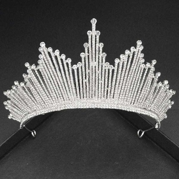

fashion european bride rhinestone crown lady wedding rhinestone hair accessories princess birthday party headdress, Golden;white