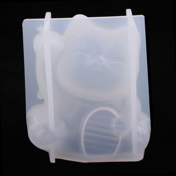 

silicone cat shape gypsum clay resin casting mould jewelry making necklace crystal pendant hanging charms mold fondant cake chocolate mold