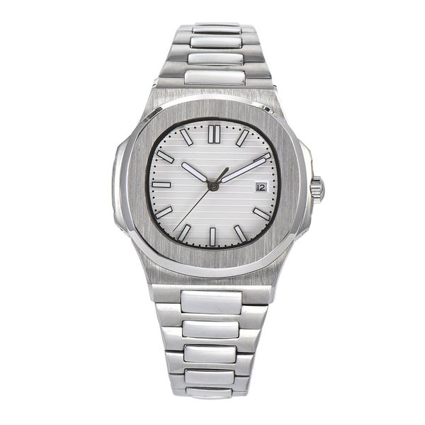 

41mm watch men automatic mechanical watch waterproof luminous steel watch stainless steel case steel bracelet, Slivery;brown