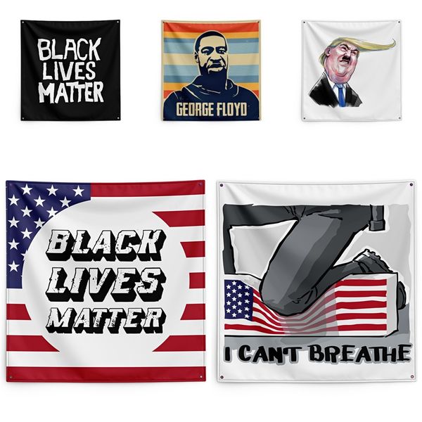 

george floyd printing tapestry black lives matter household wall banner 150*150cm #qa71514