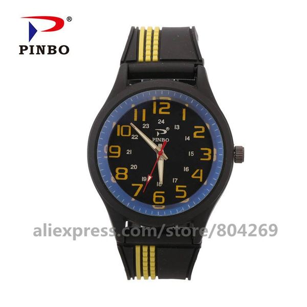 

оптовая мода большой корпус часы мода браслет часы мужчины повседневная спорт наручные часы pinbo 919954, Slivery;brown