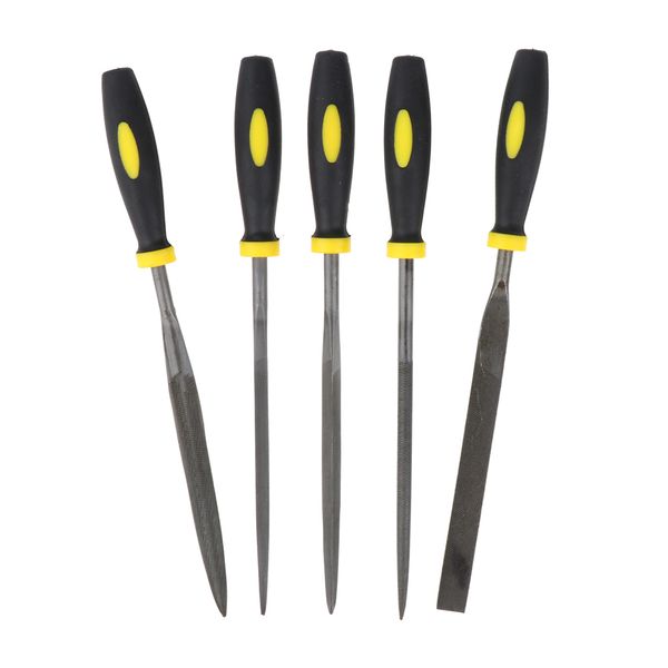 

5 pieces steel files set metal file rasp file tool hand woodworking